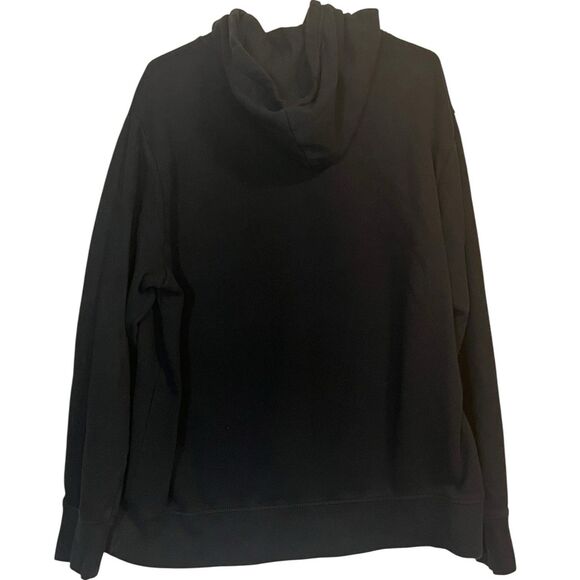 Reebok 2XL Black Pullover Hoodie Big Logo Gym Streetwear Unisex - Picture 2 of 10